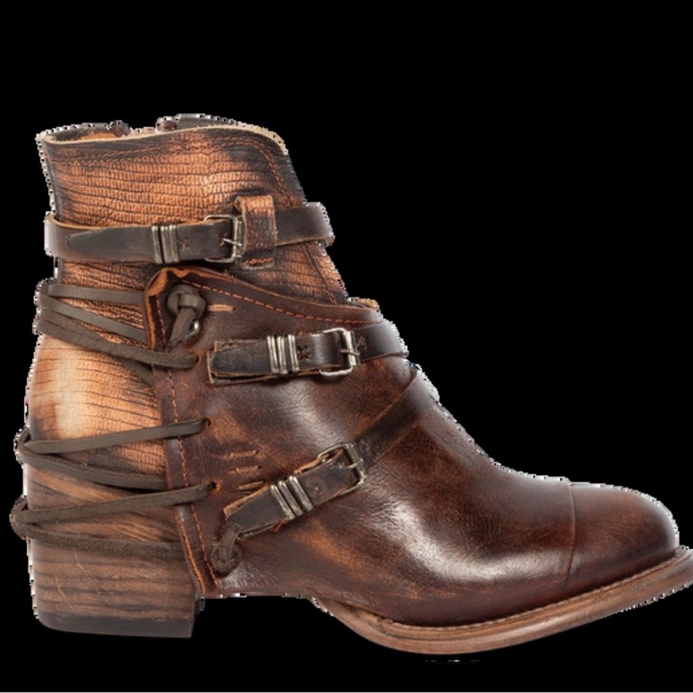 Freebird by Steven Crue-Copper Multi Strappy Ankle Boots - Picture 2 of 8